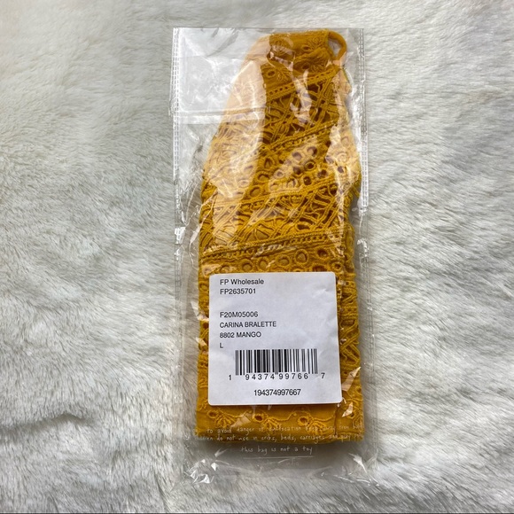 NEW Free People Carina Bralette Mango - Picture 5 of 5